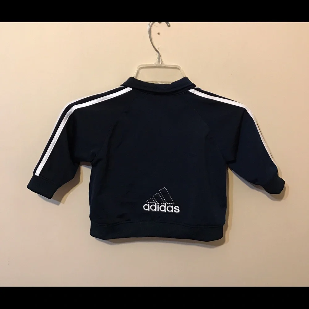 Adidas Baby Training Jacket Navy Blue White Size 12M EUC